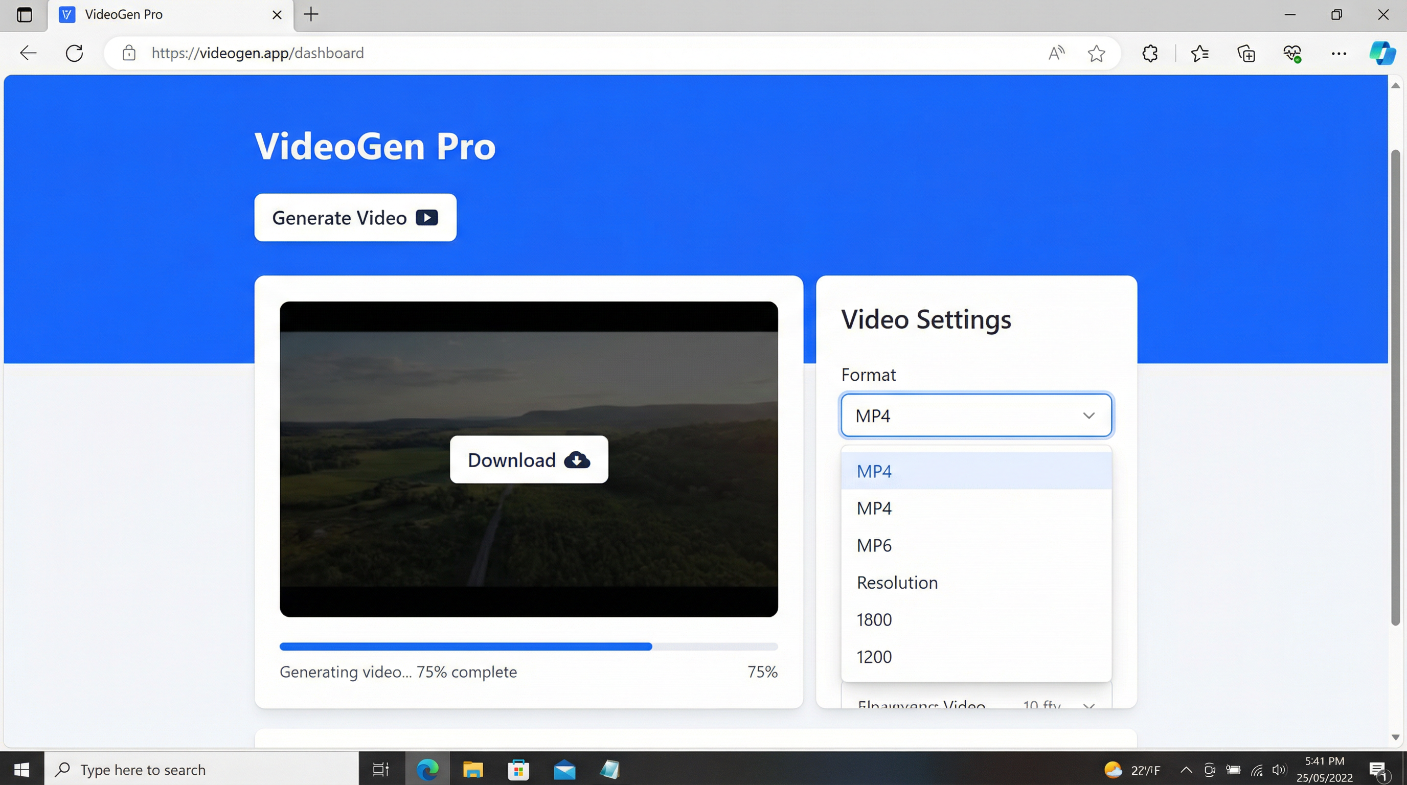 動画ダウンロード